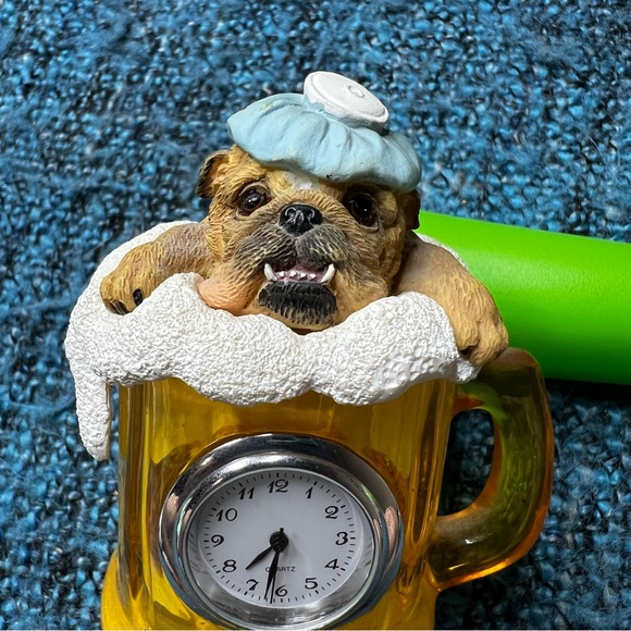Zelda Wisdom 2006 Had Beer Want Milk Mini Clock Bulldog Figurine - Picture 3 of 10